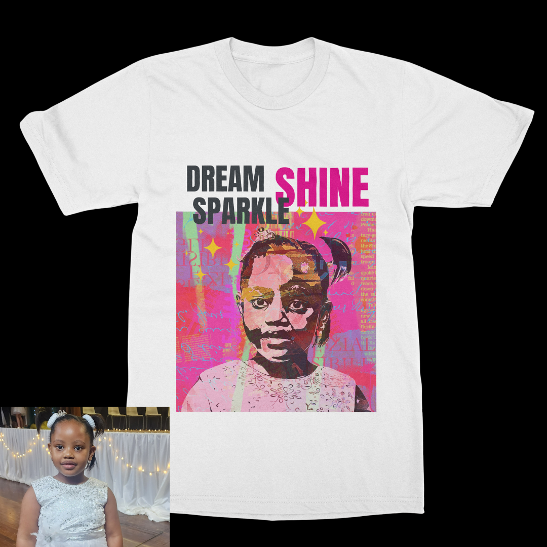 Sparkle Face Tee Design