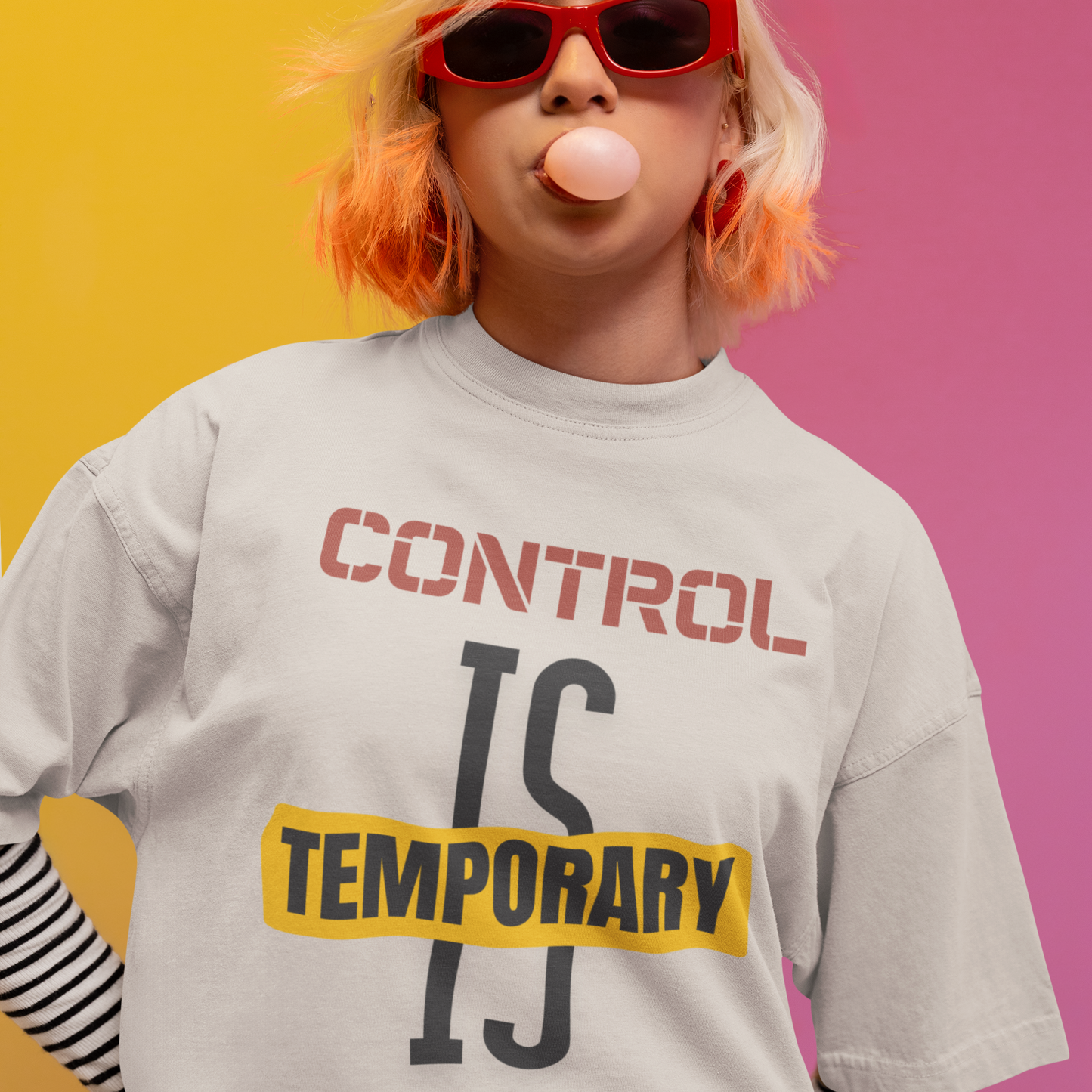 Temporary Control Is T-Shirt — Oversized Boxy Tee