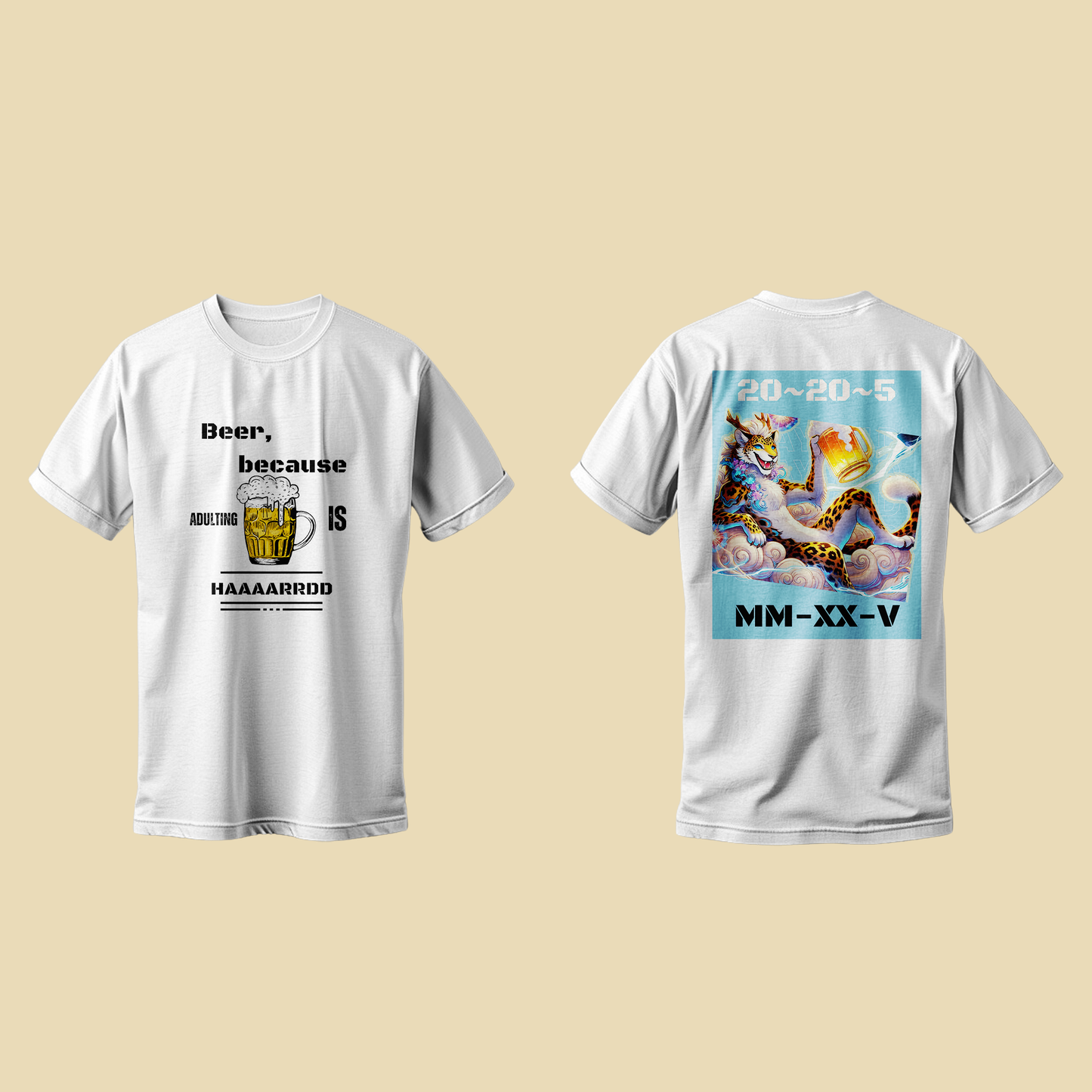 Beer-Inspired Adulting Graphic T-Shirt