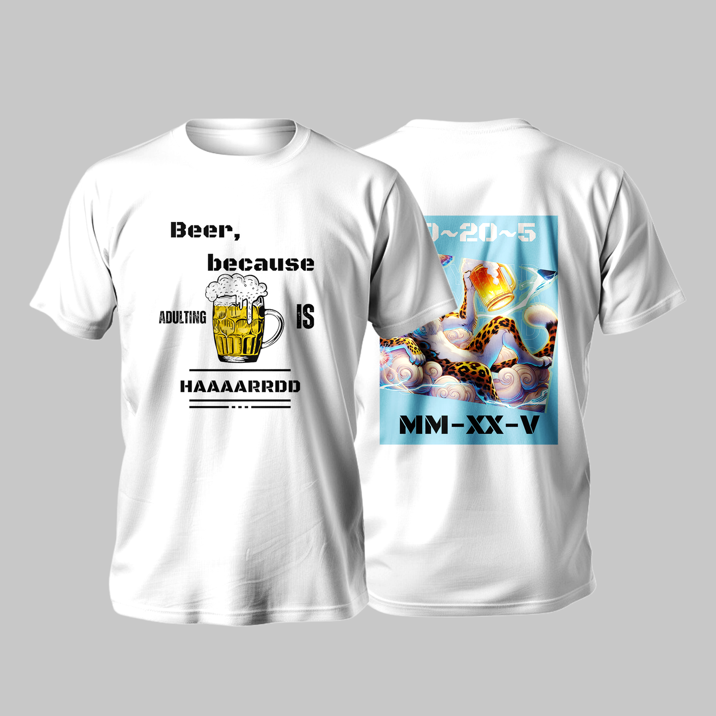 Beer-Inspired Adulting Graphic T-Shirt