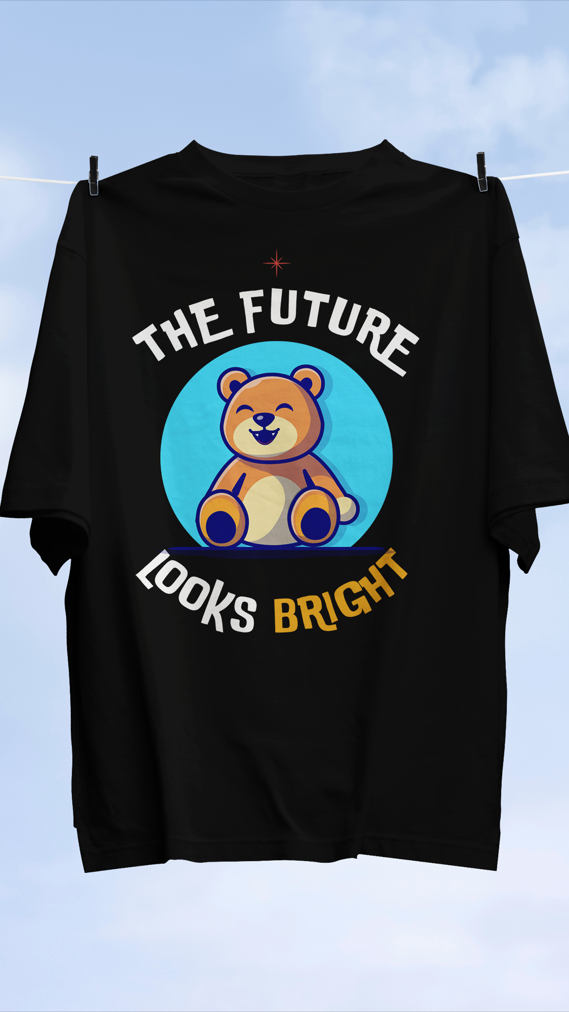 The Future Looks Bright – Oversized Front Print