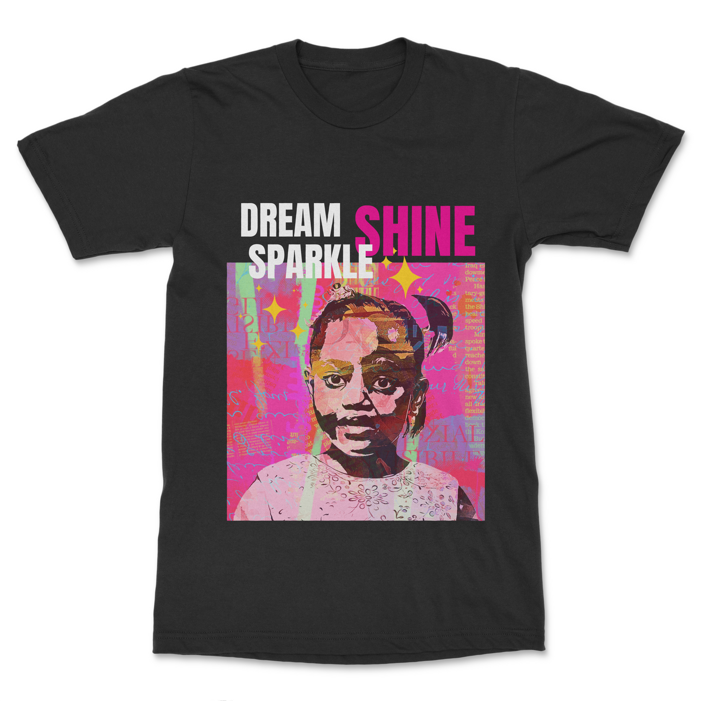 Sparkle Face Tee Design