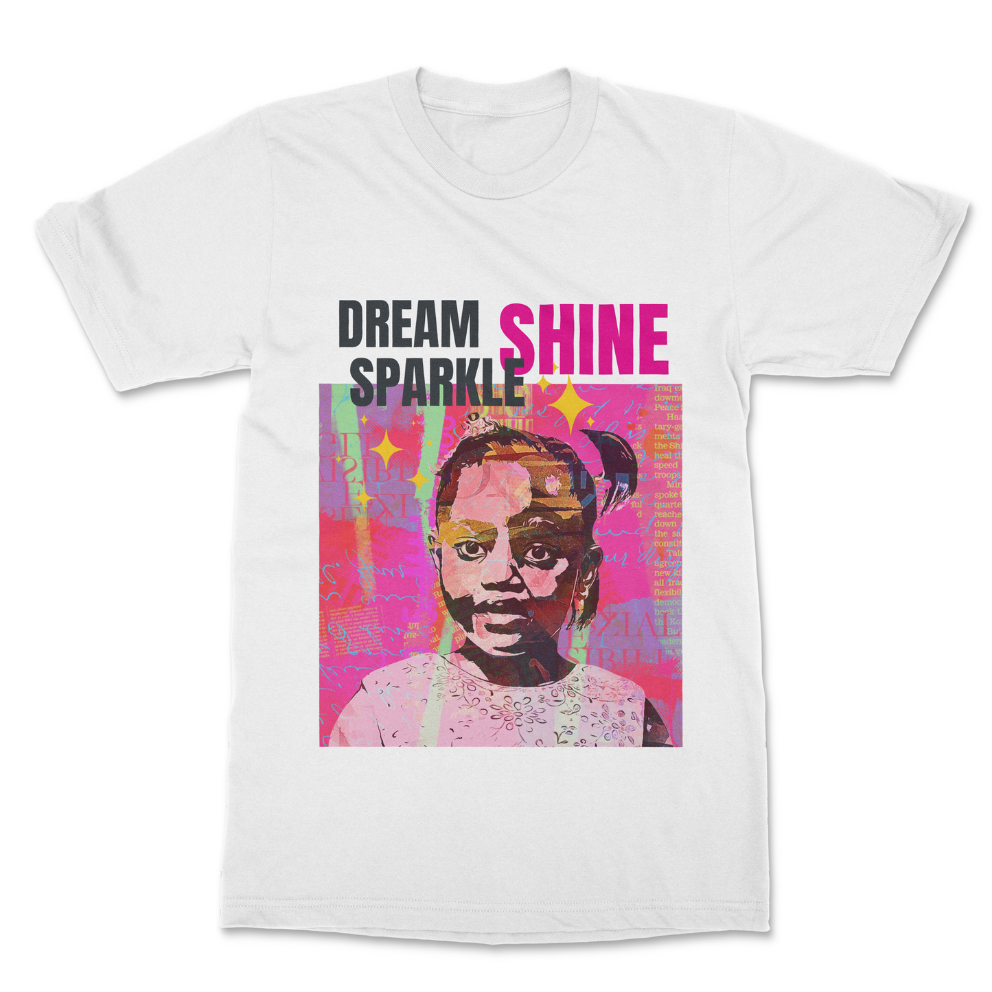 Sparkle Face Tee Design